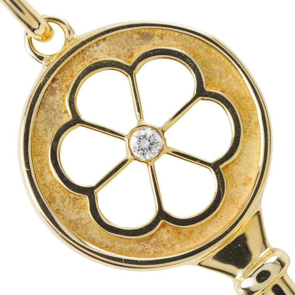 Taglio brillante Tiffany & Co. Collana con ciondolo Key Blossom in oro rosa 18k e diamanti in vendita