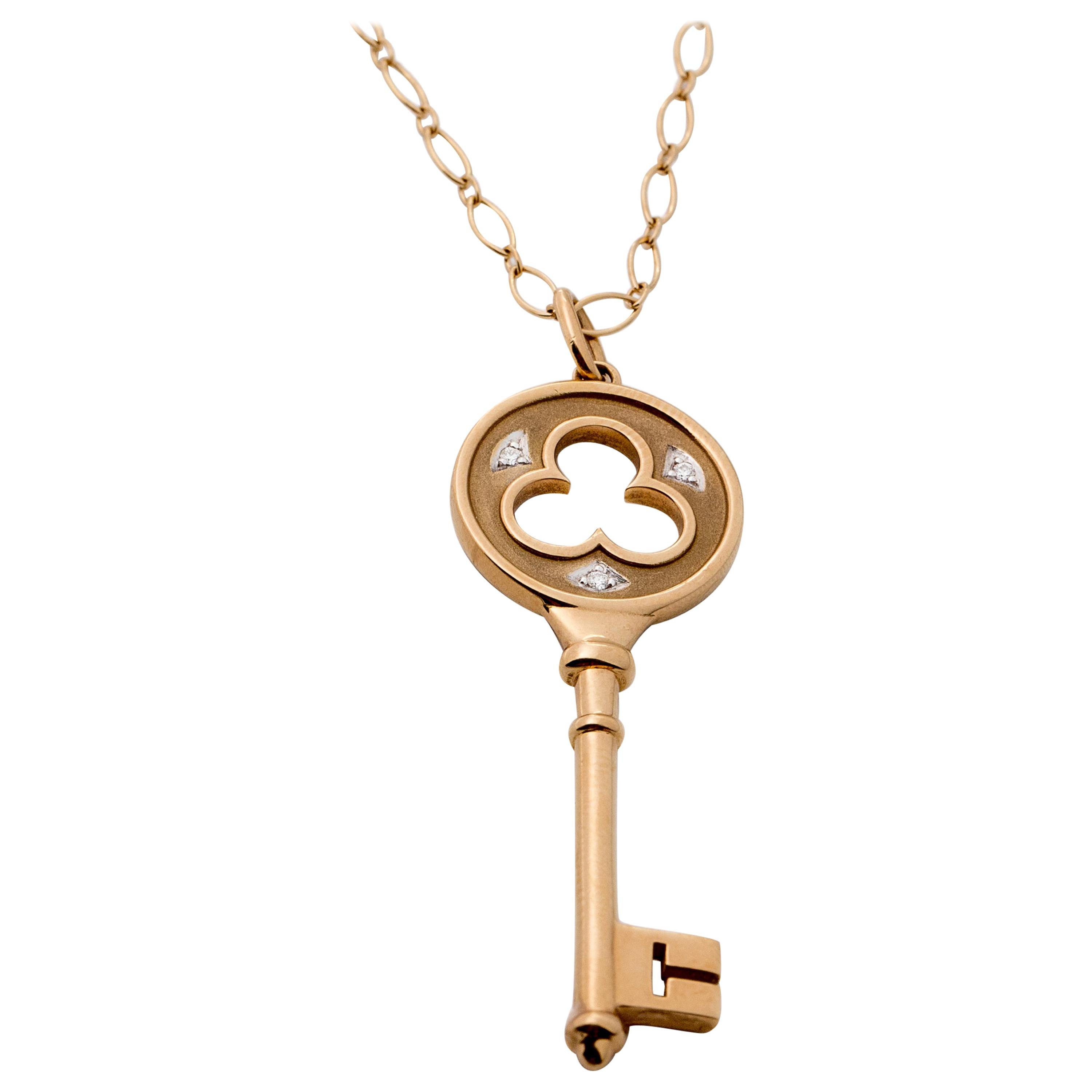 Tiffany & Co. Key Chain Necklace, 18 Karat Gold