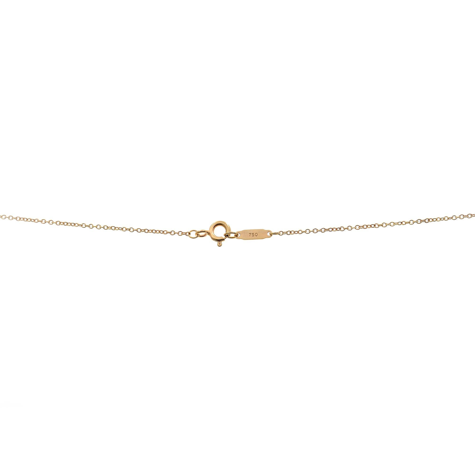 Modern Tiffany & Co. Key Heart Pendant Necklace 18k Rose Gold