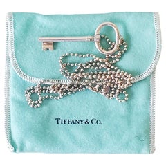 Tiffany & Co. Schlüssel-Halskette Großes Sterlingsilber 35" in der Länge