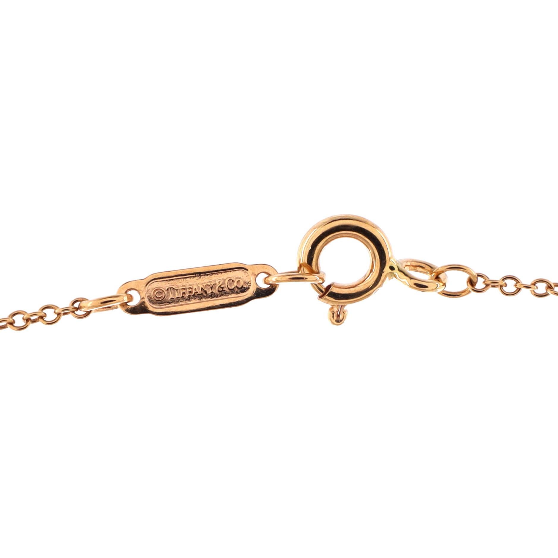 Women's Tiffany & Co. Key Pendant Necklace 18k Rose Gold Mini