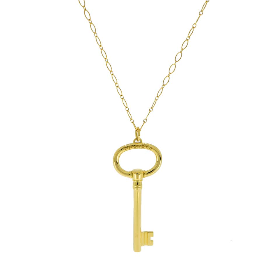 Tiffany and Co. Key Pendant with Yellow Gold Chain at 1stDibs | chain ...