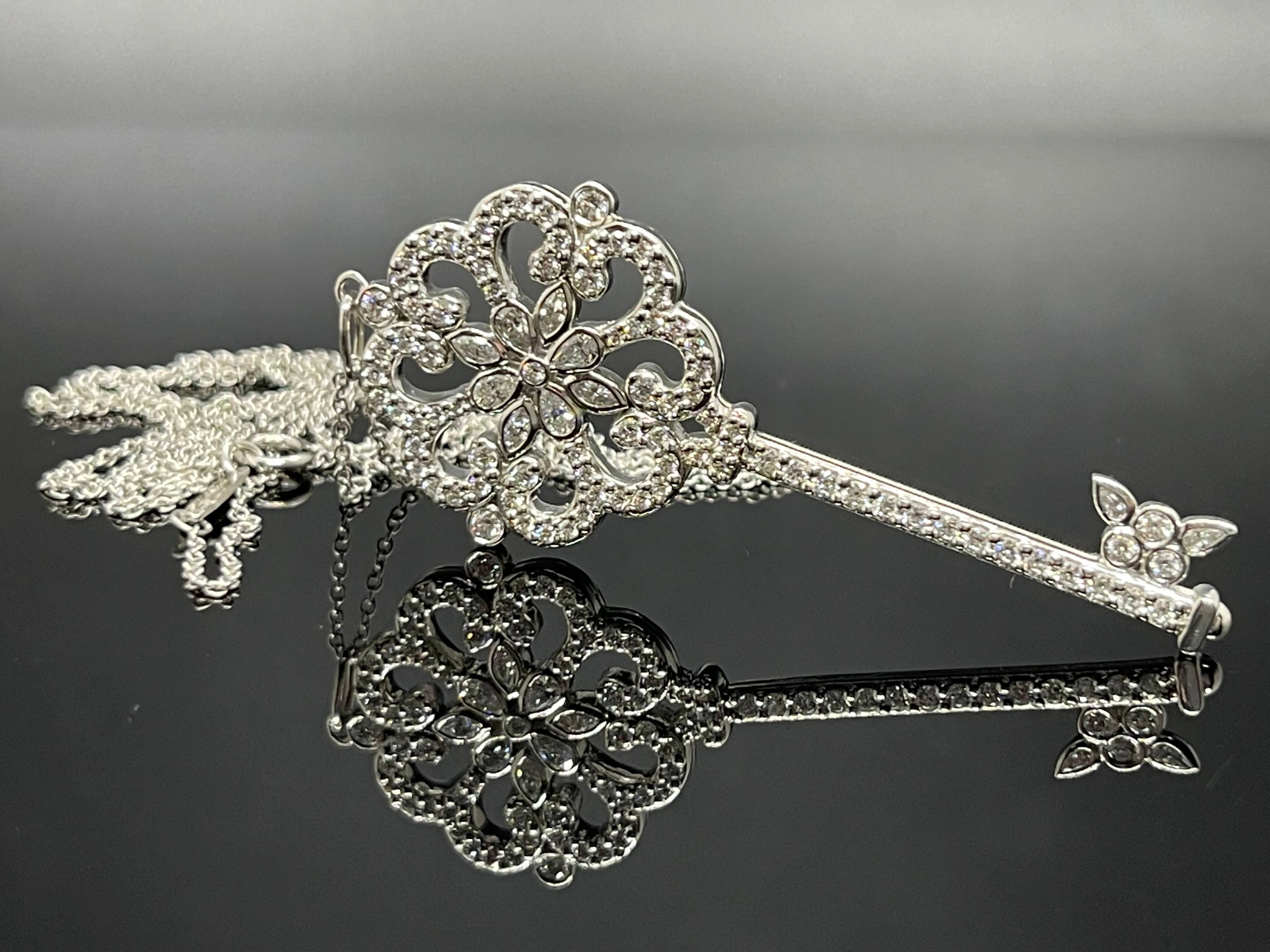Moderne Tiffany & Co. Collier Primerose en platine et diamants de 0,98 carat en vente