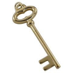 Tiffany & Co. Keys 18 Karat Yellow Gold Key Pendant Charm 2 Inch