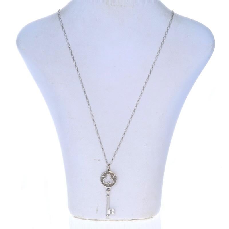 Taglio rotondo Tiffany & Co. Collana Keys Clover Diamond 25 1/2