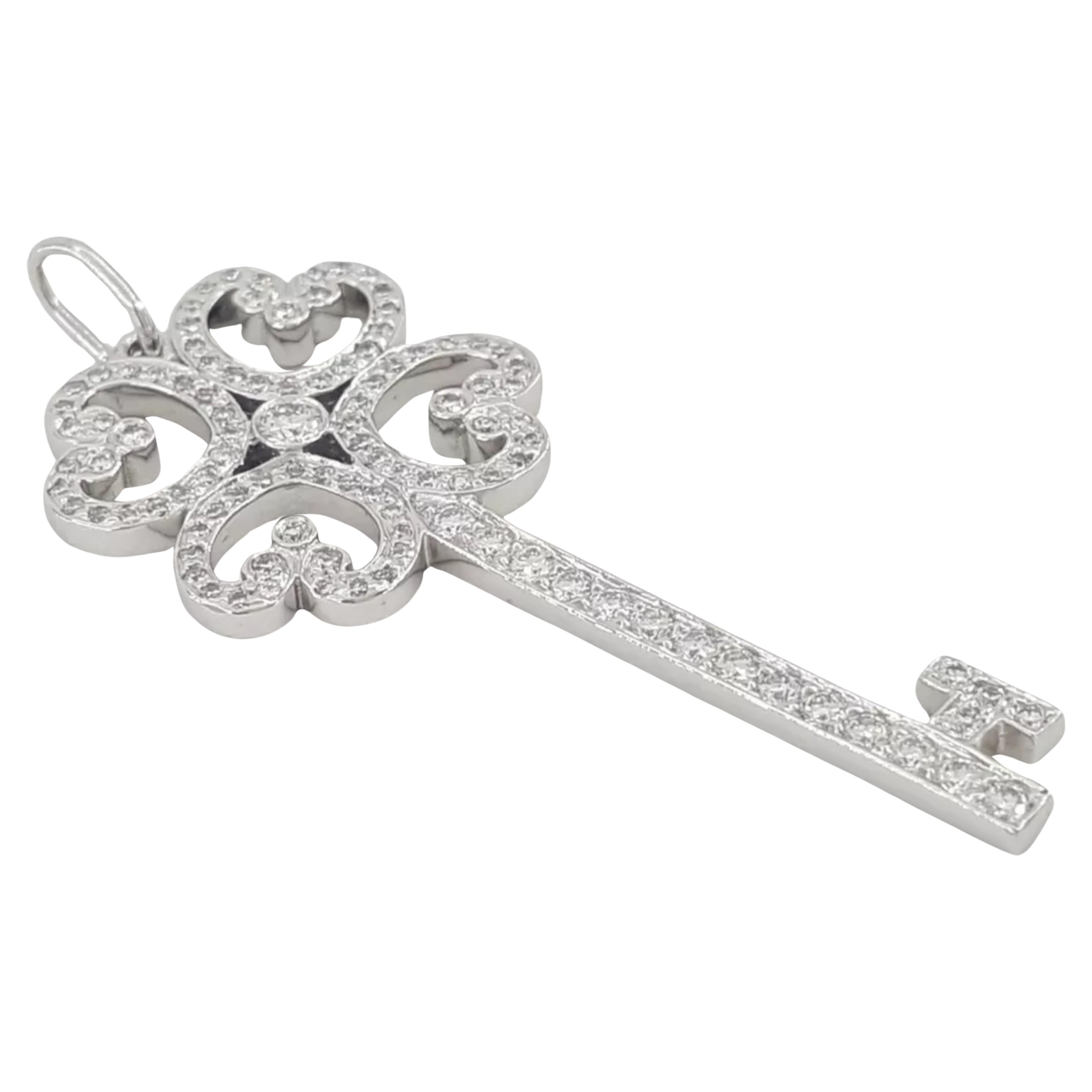 Tiffany & Co. Keys Diamond Enchant Quatra Herz Schlüsselanhänger