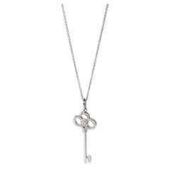 Tiffany & Co. Keys Diamond Pendant in 18k White Gold 0.06 CTW