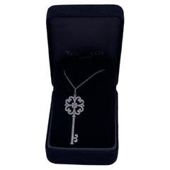 Tiffany & Co. Keys Enchant Large Oxalis Key Necklace in Platinum