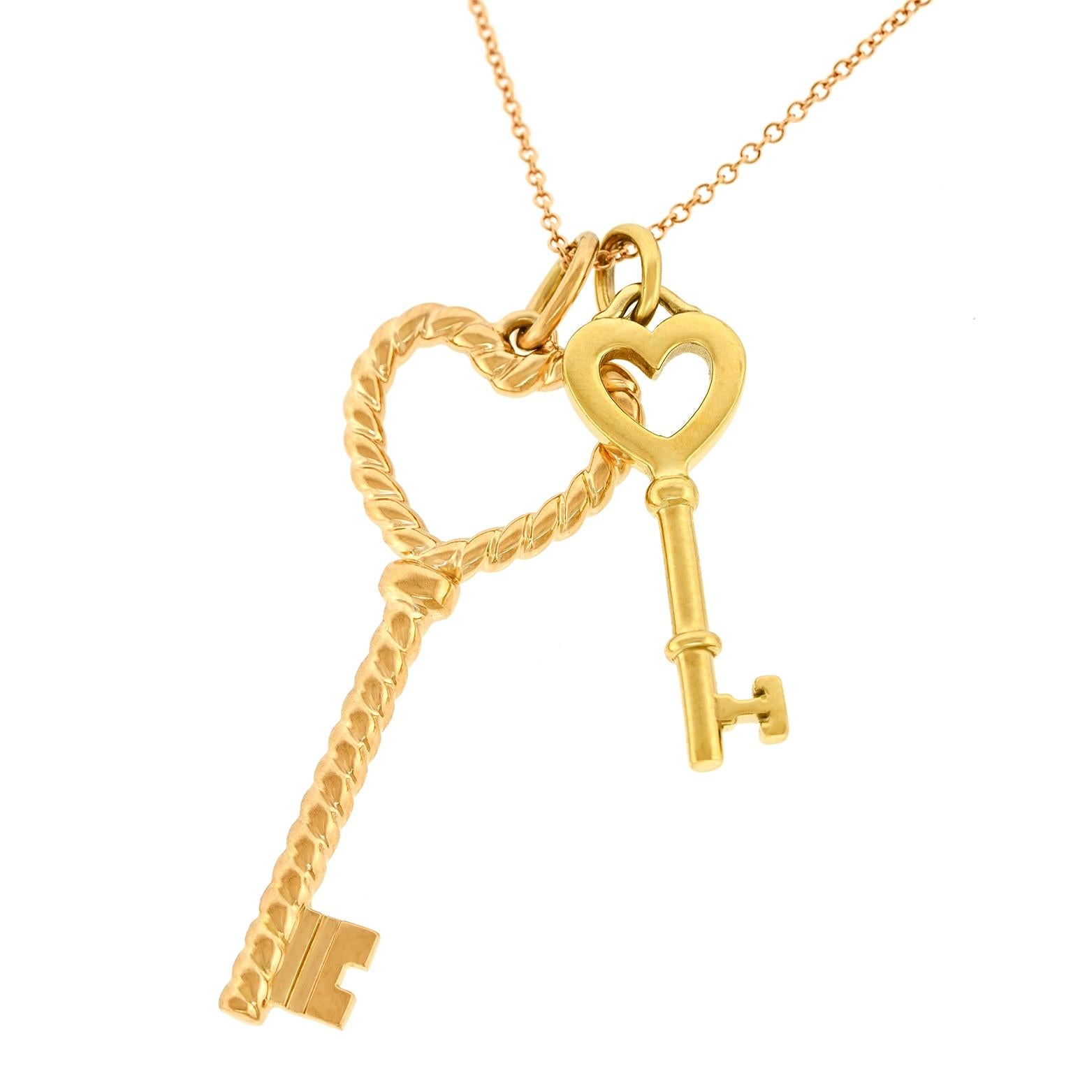 Tiffany & Co. Keys Pendant Necklace In Excellent Condition For Sale In Litchfield, CT