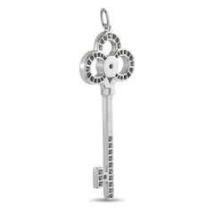 Tiffany & Co. Keys Platinum 0.64ct Diamond Crown Key Pendant TI20-031626