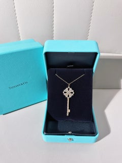 Tiffany & Co. Keys Victoria Collection 18K‑Gold Pavé‑Diamond Key Necklace