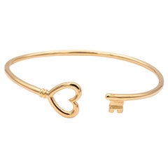 Tiffany & Co. Keys Wire Heart Bangle Bracelet in 18k Rose Gold Large Model