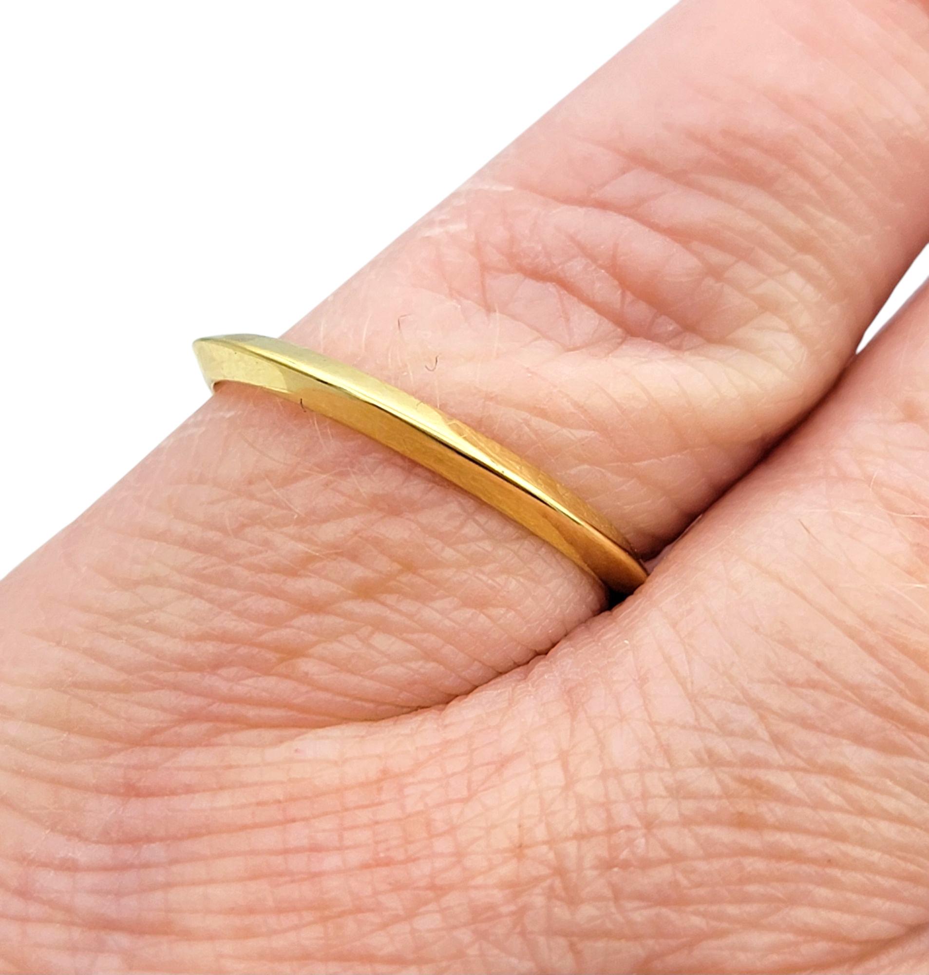 Tiffany & Co. Knife Edge 2mm Stacking Band Ring in Polished 18 Karat Yellow Gold For Sale 5