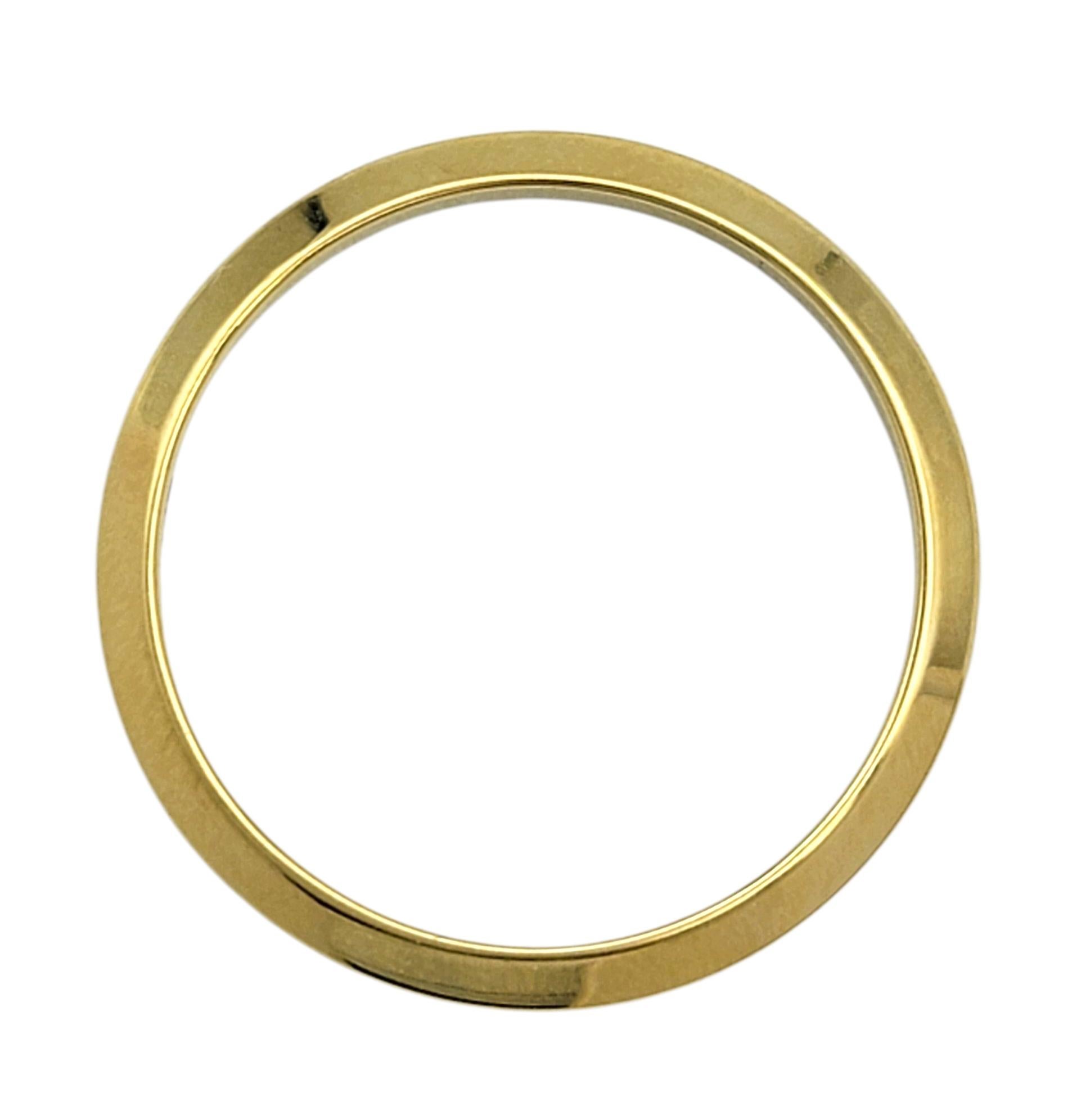 Tiffany & Co. Knife Edge 2mm Stacking Band Ring in Polished 18 Karat Yellow Gold For Sale 1