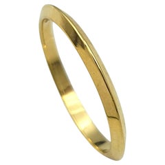 Tiffany & Co. Messerkante 2 mm Stapelbarer Ring aus poliertem 18 Karat Gelbgold