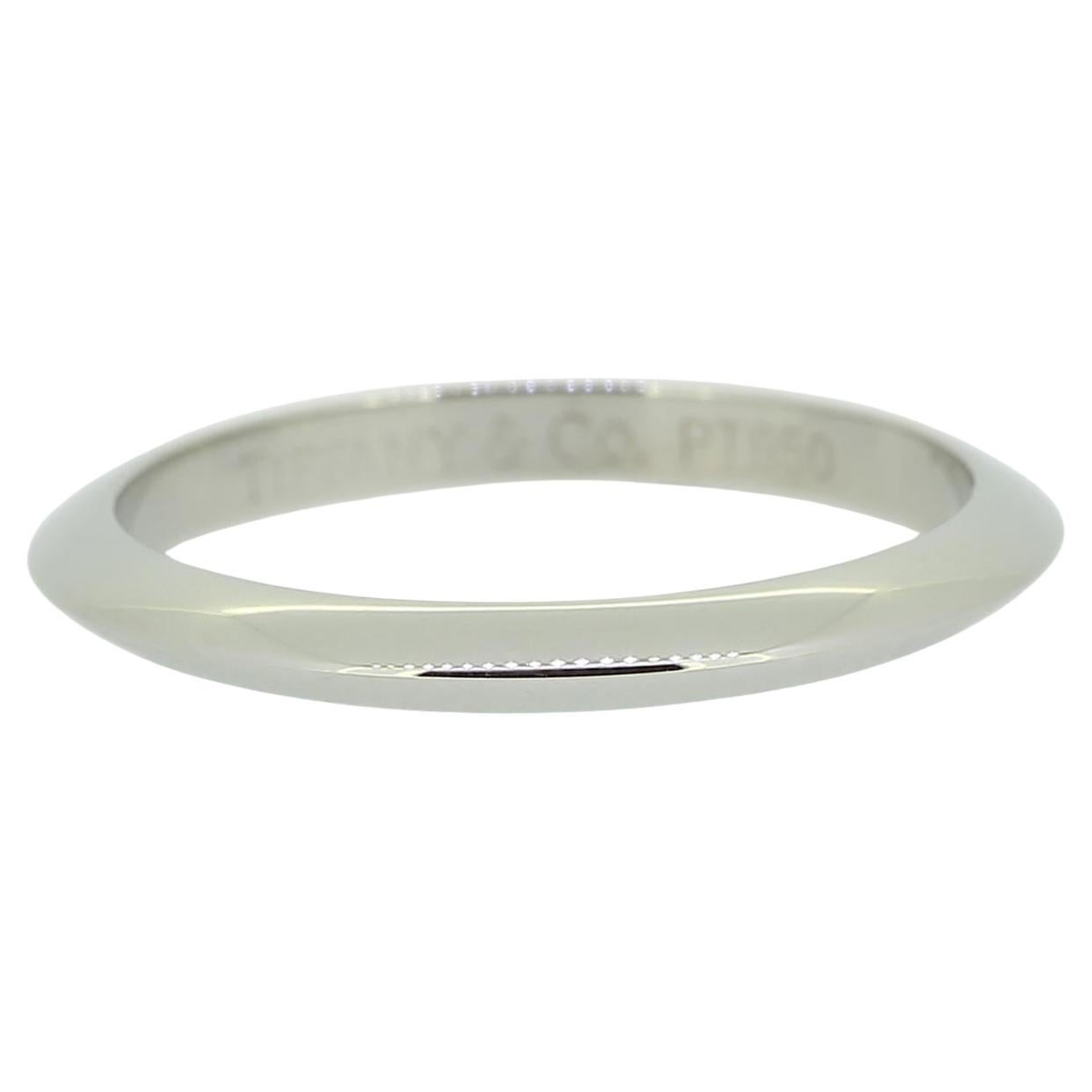 Tiffany & Co. Messerkante Ehering Größe H 1/2 (47)