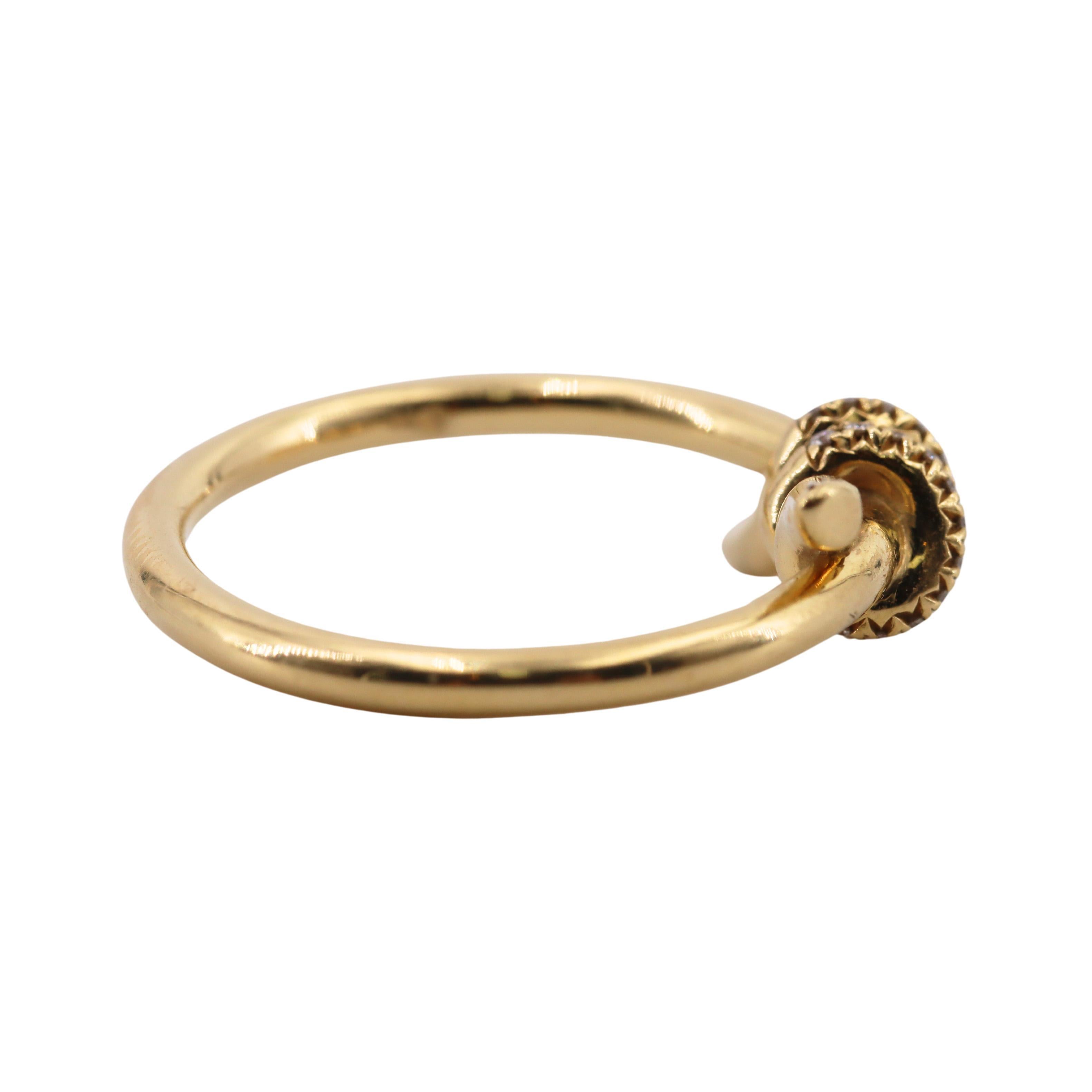 TIFFANY & CO Knot 18kt yellow Gold Ring with Diamonds In Excellent Condition In Aventura, FL