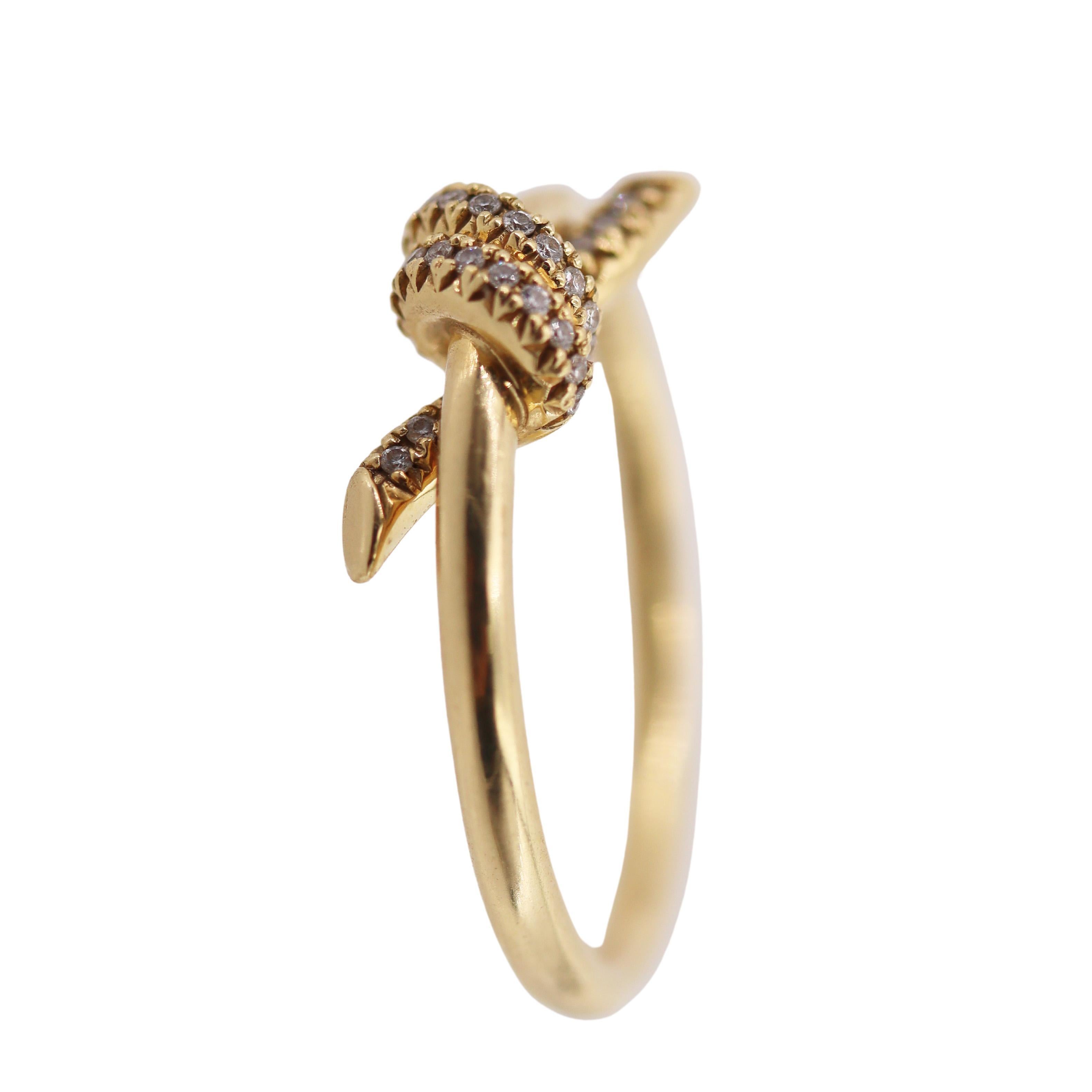 TIFFANY & CO Knot 18kt yellow Gold Ring with Diamonds 1