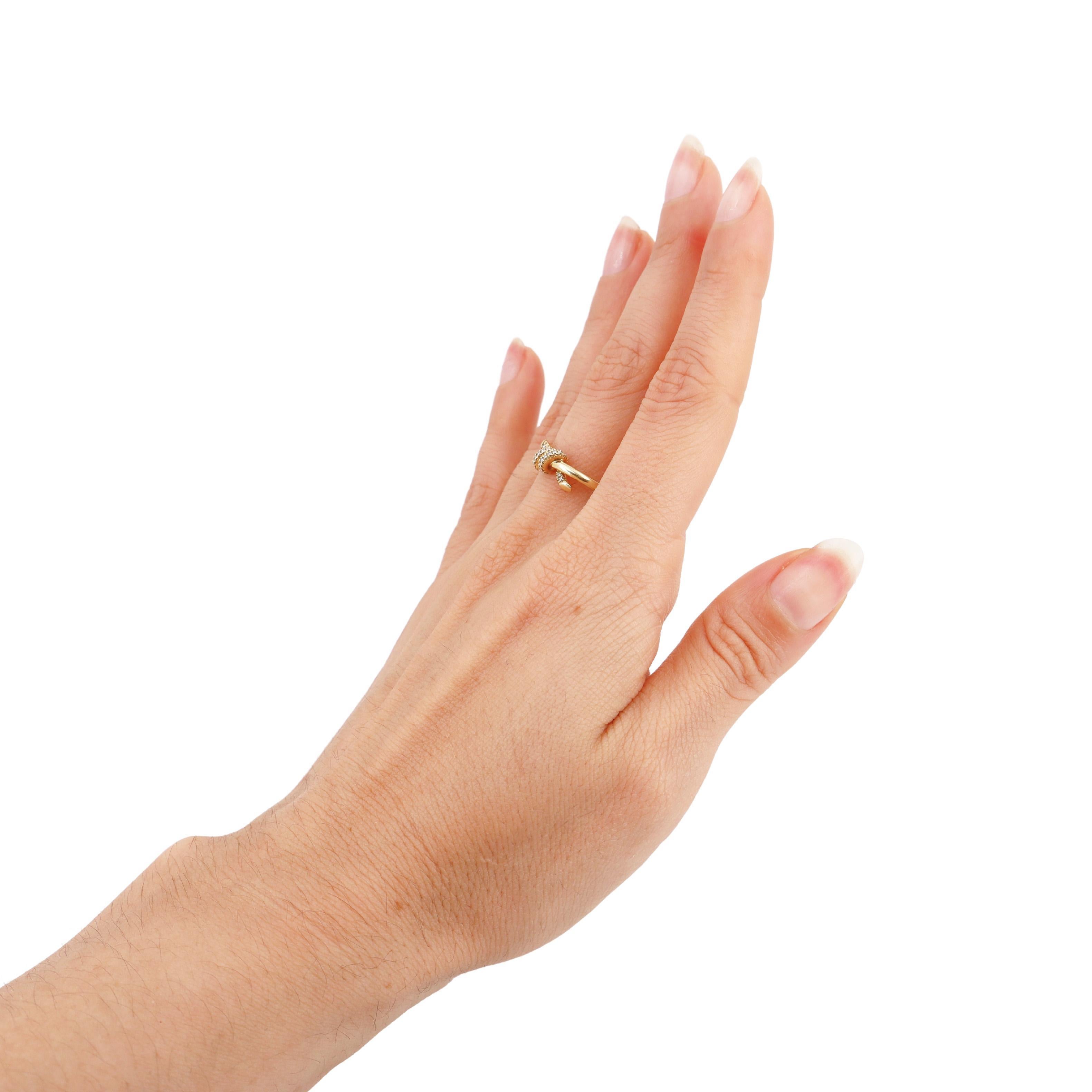 TIFFANY & CO Knot 18kt yellow Gold Ring with Diamonds 2