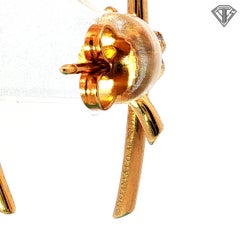 Tiffany & Co. Knot Drop Earrings 18K Yellow Gold Diamonds