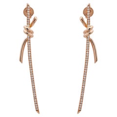 Tiffany & Co. Knot Drop Earrings in Rose Gold with Diamonds 69526128