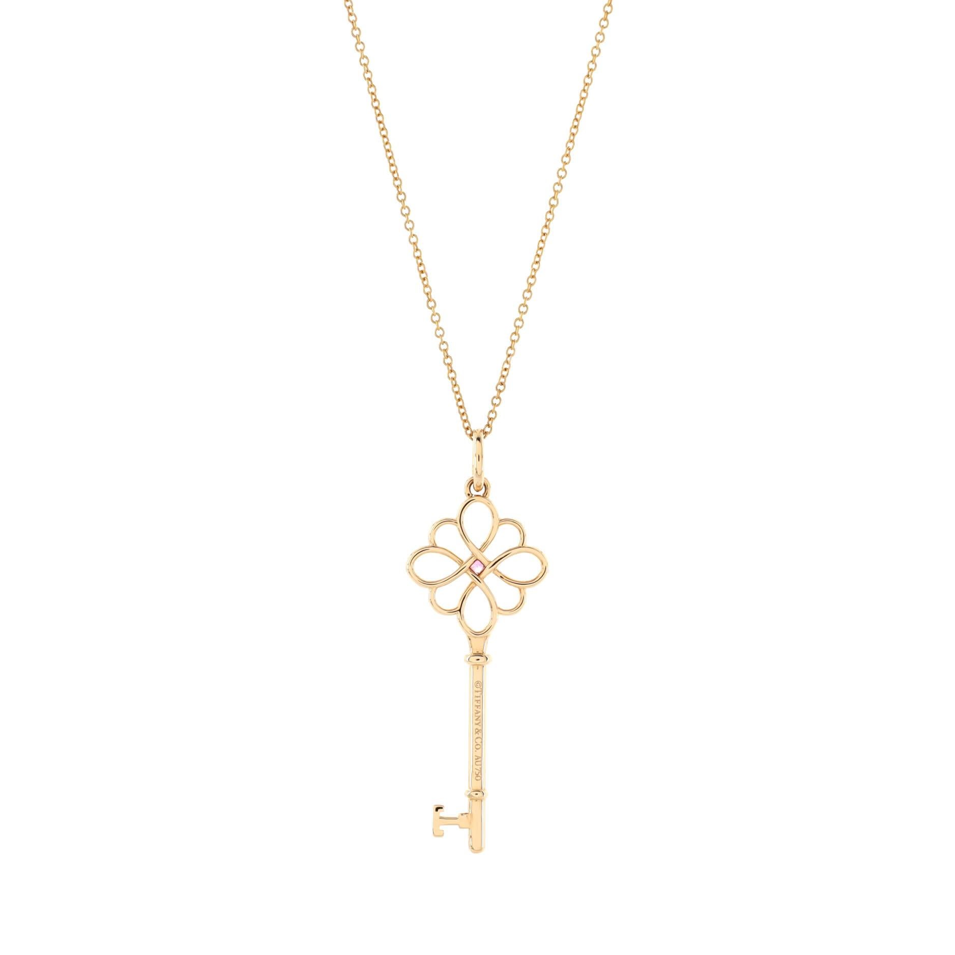 tiffany knot necklace rose gold