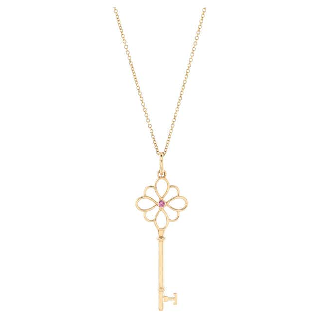 Tiffany and Co. Victoria Key Pendant in 18k Rose Gold 1.14 CTW For Sale ...