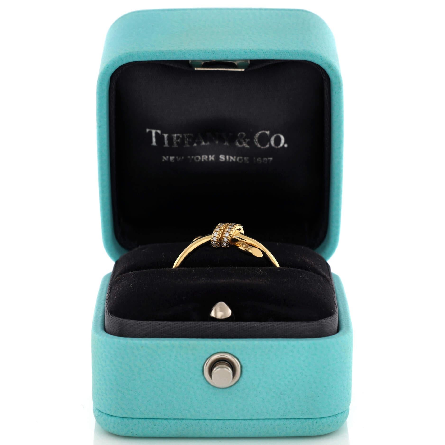 Condition: Great. Minor wear throughout.
Accessories: No Accessories
Measurements: Size: 7.25 - 55, Width: 1.80 mm
Designer: Tiffany & Co.
Model: Knot Ring 18K Yellow Gold with Diamonds
Exterior Color: Yellow Gold
Item Number: 210322/2