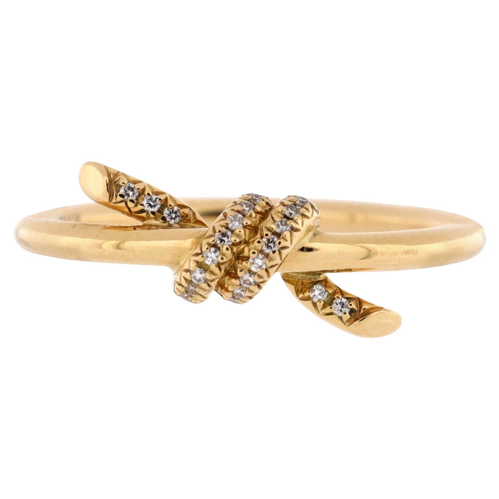 Tiffany & Co. Knot Ring 18K Yellow Gold with Diamonds