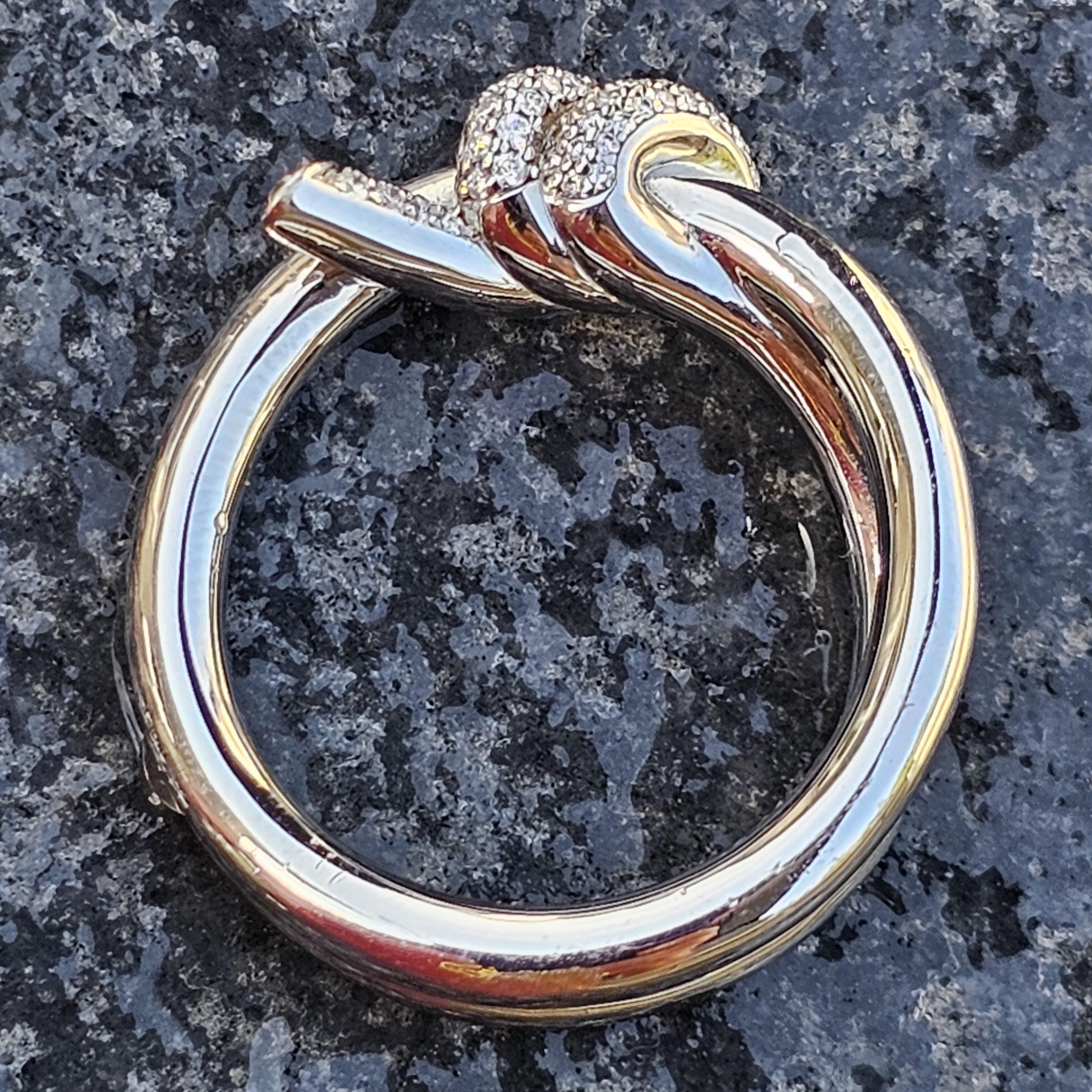 Tiffany & Co. Bague Knot Double Row Diamond 18k White Gold 7500 taille 6.5 en vente 6