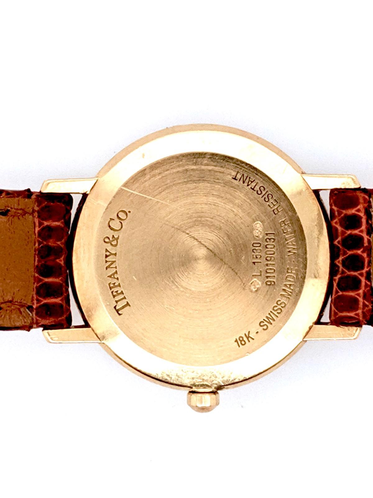 Women's Tiffany & Co. L1530 18 Karat Yellow Gold Vintage Watch