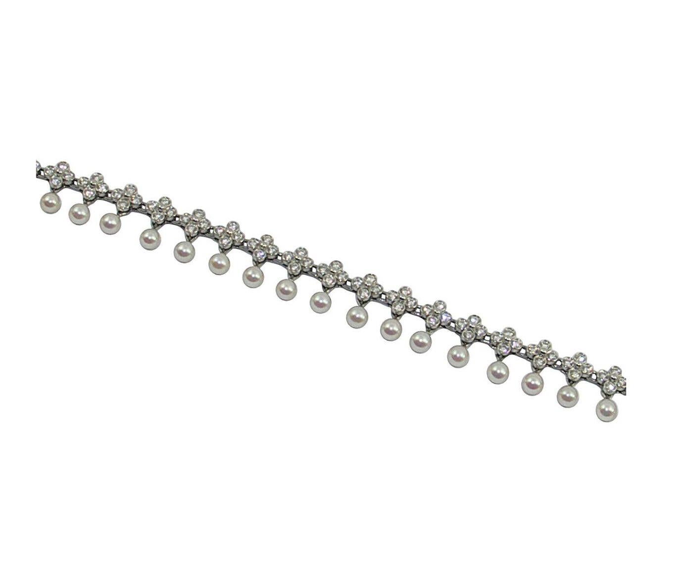 Tiffany & Co. Collar Gargantilla de Encaje con Diamantes y Perlas 4