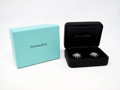 Tiffany & Co. Lace Collection Sunburst Pave Diamond Earrings in Platinum G / VS