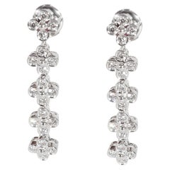 Tiffany & Co. Dentelle Diamond Long Drop  Boucles d'oreilles en platine 0,8 CTW