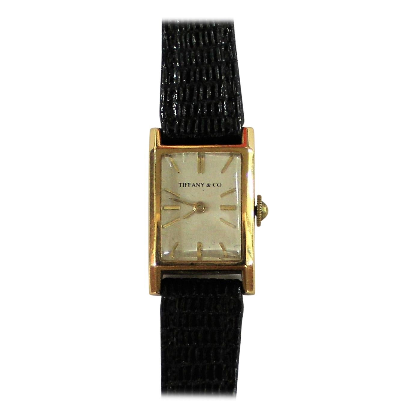 Tiffany & Co. Ladies 18-Carat Gold Watch For Sale