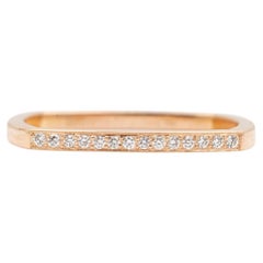 Tiffany & Co. Ladies 18K Rose Gold Frank Gehry Micro Torque Diamond Wedding Band