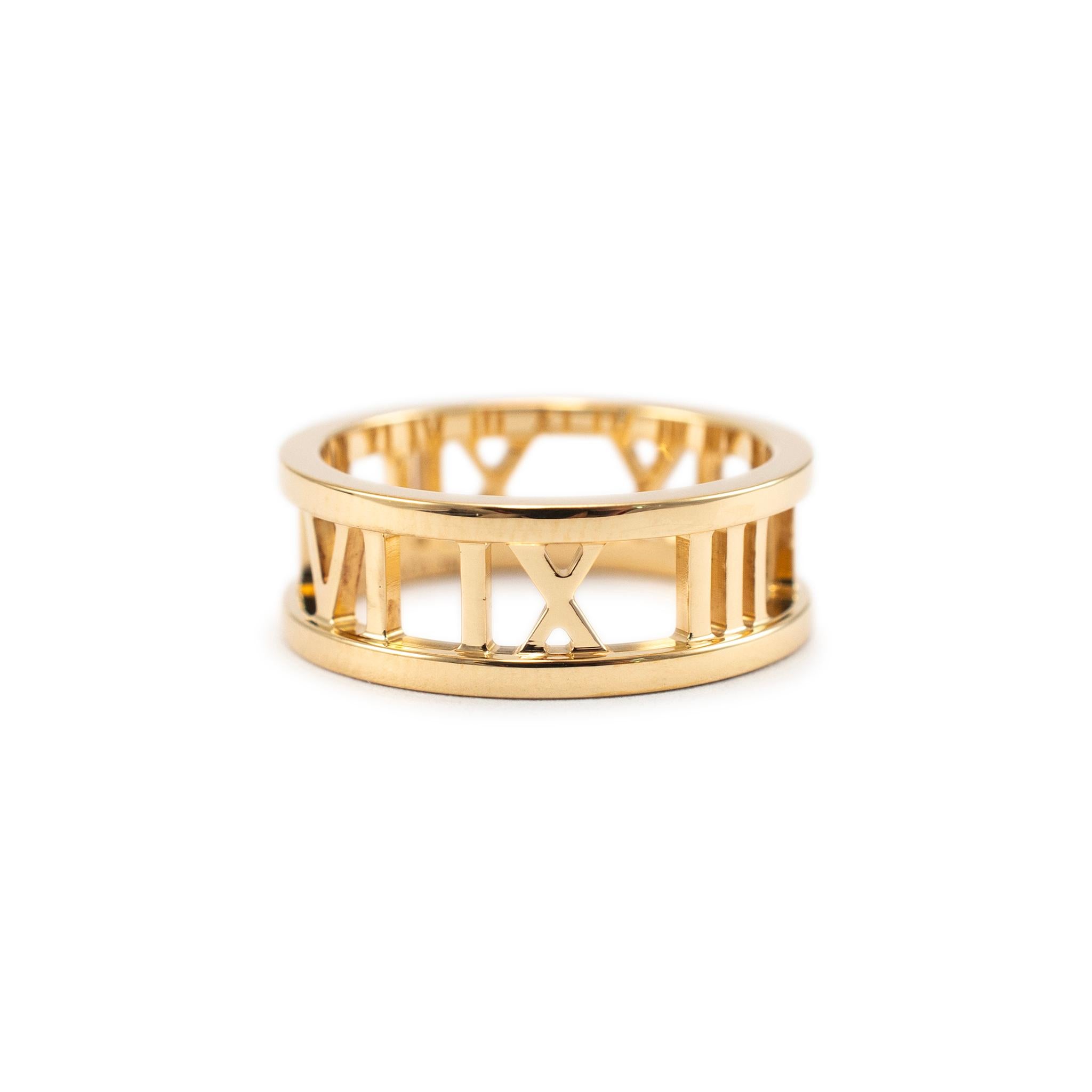 Tiffany & Co. Damen 18K Gelbgold Atlas Band Ring im Zustand „Hervorragend“ in Houston, TX
