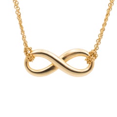 Tiffany & Co. Ladies 18K Yellow Gold Infinity Double Strand Pendant Necklace