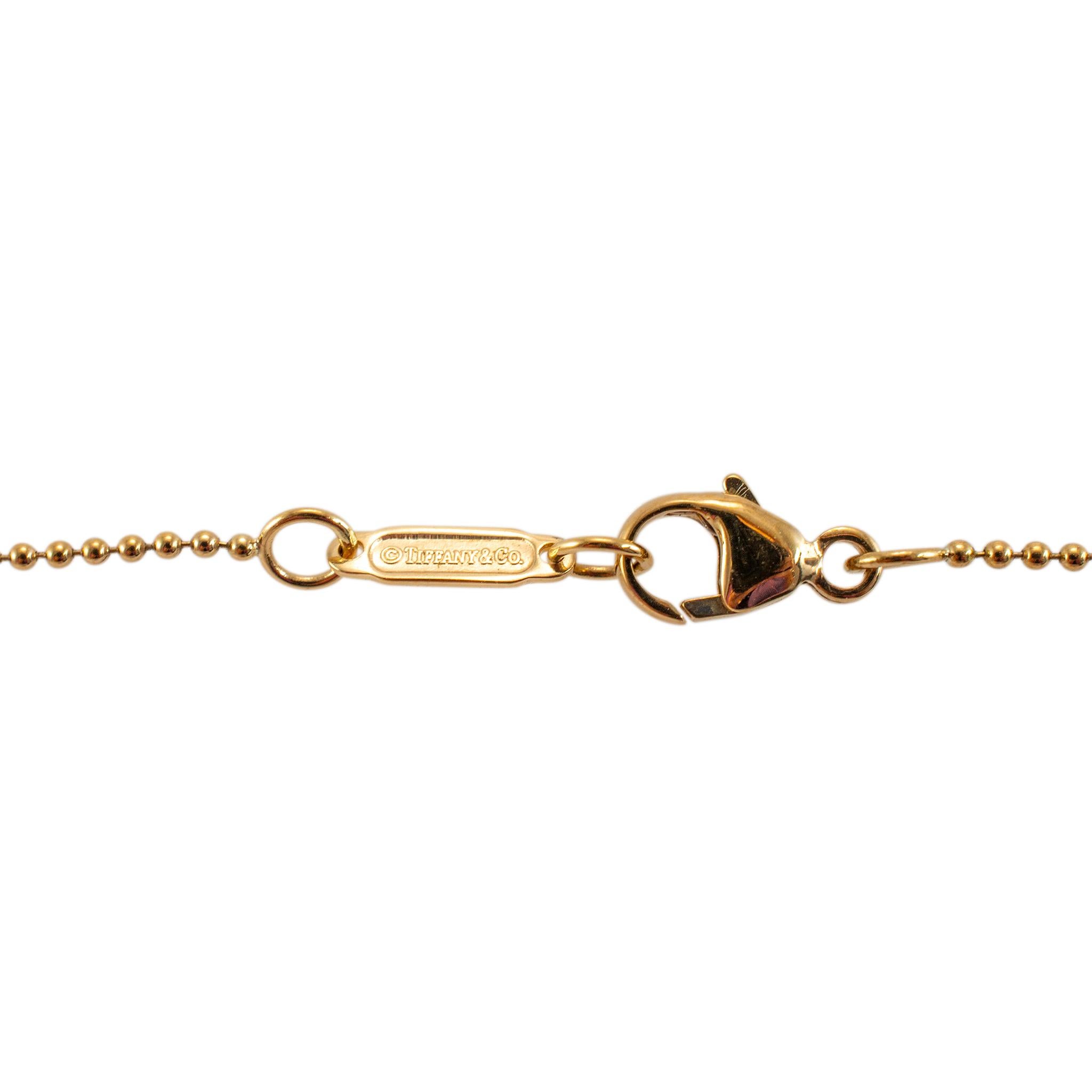 Women's Tiffany & Co. Ladies 18K Yellow Gold Key Heart Pendant Necklace