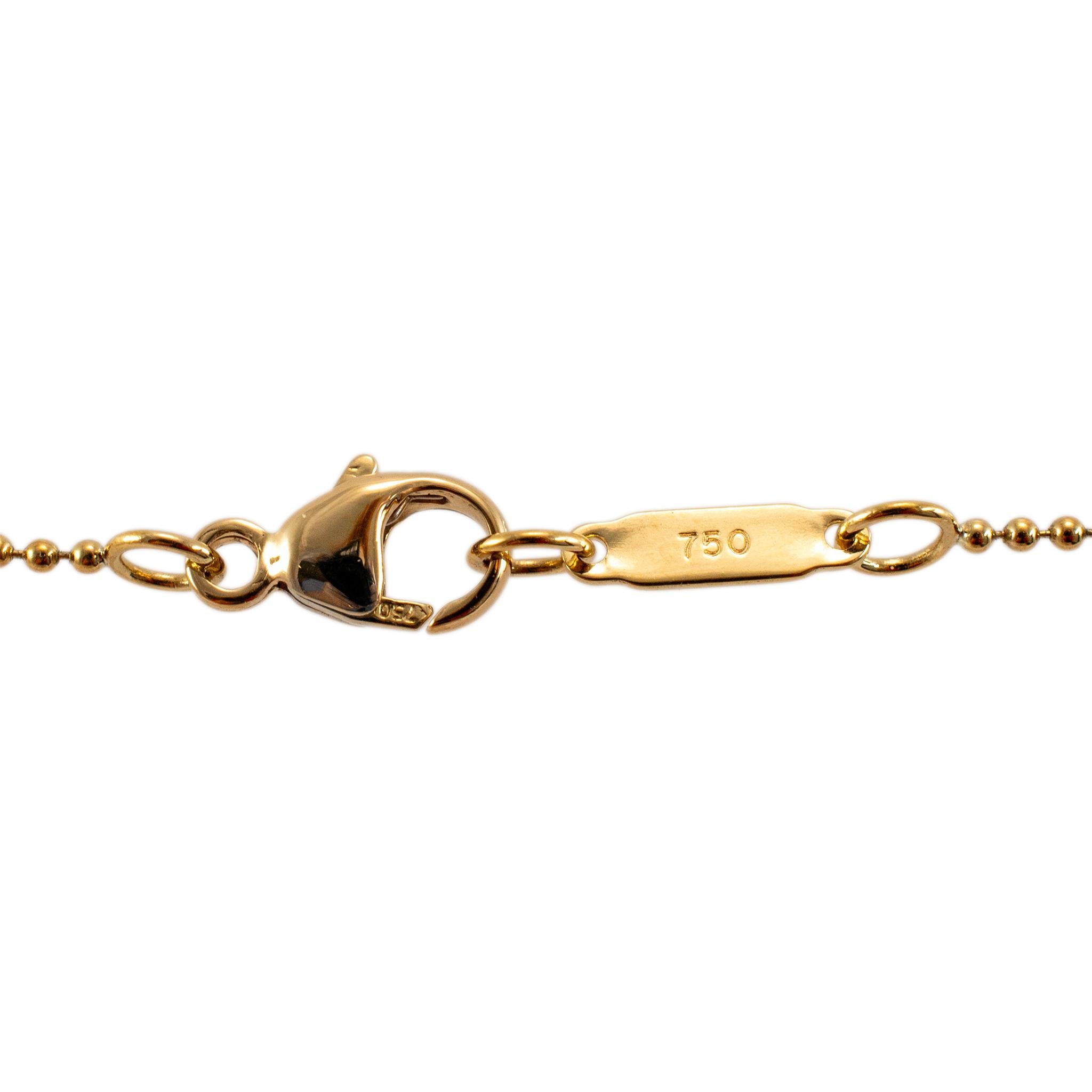 Tiffany & Co. Ladies 18K Yellow Gold Key Heart Pendant Necklace 1