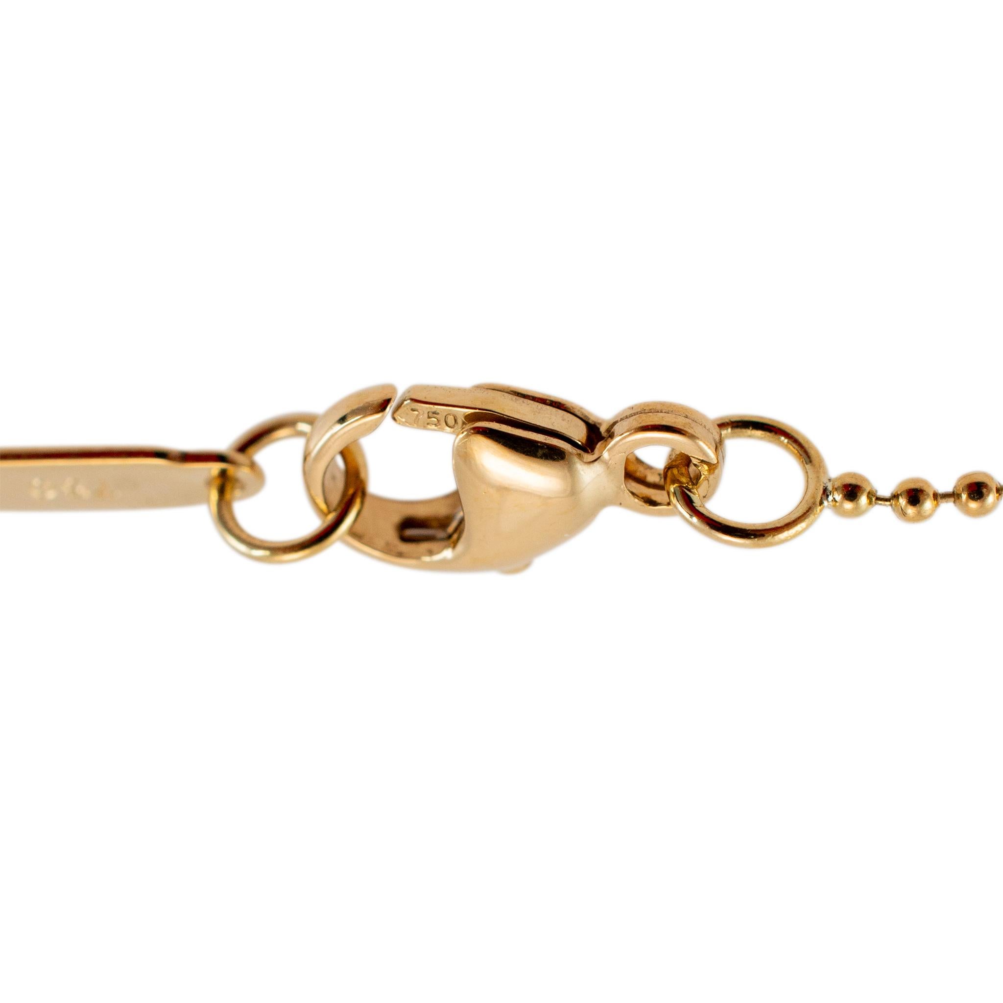 Tiffany & Co. Ladies 18K Yellow Gold Key Heart Pendant Necklace 2