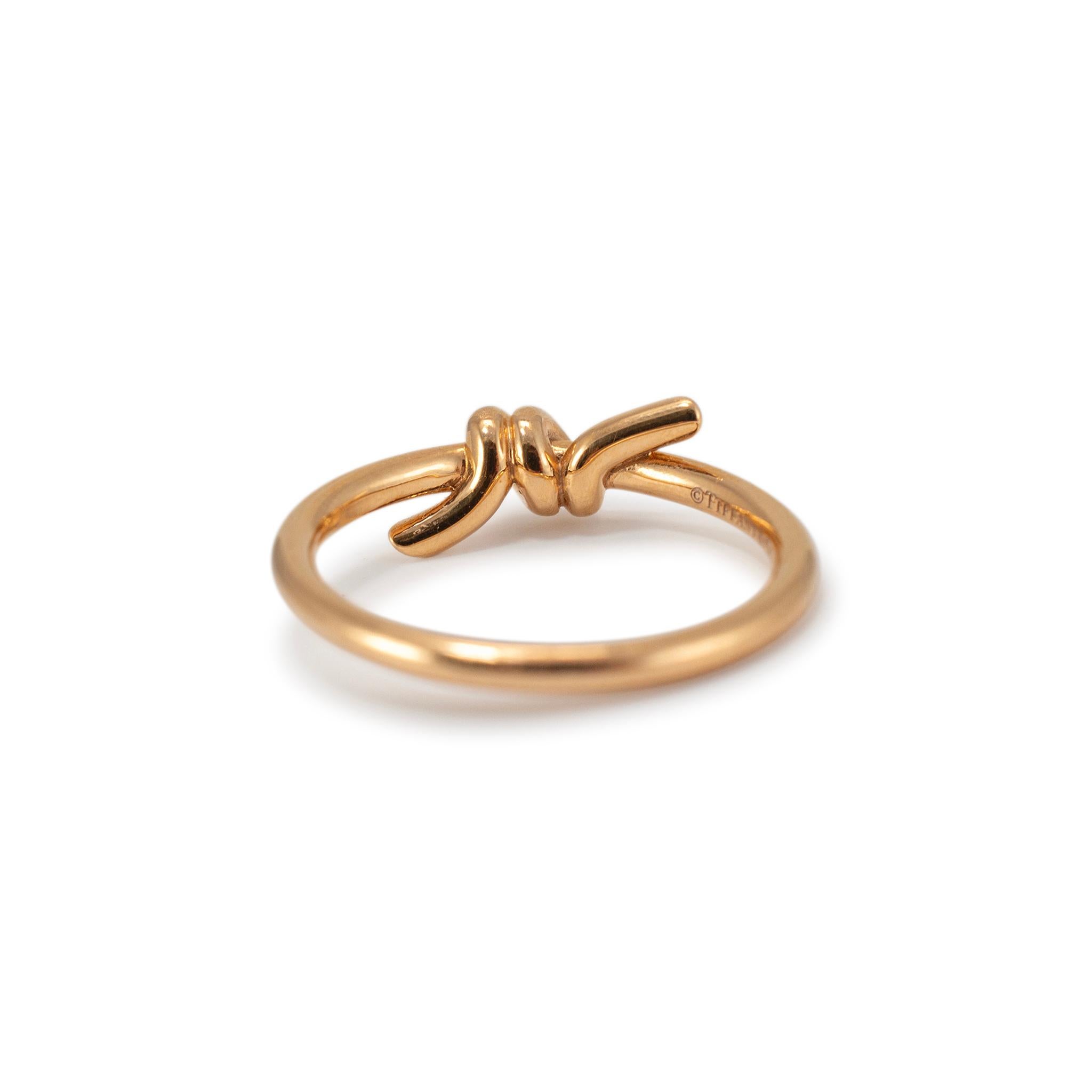 Tiffany & Co. Damenring aus 18 Karat Gelbgold mit Knoten 2