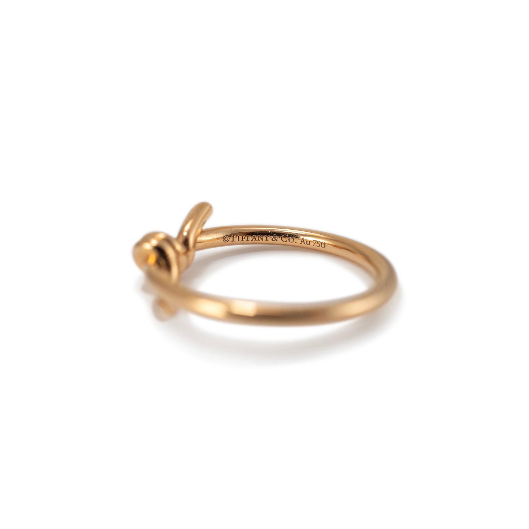 Tiffany & Co. Damenring aus 18 Karat Gelbgold mit Knoten 3