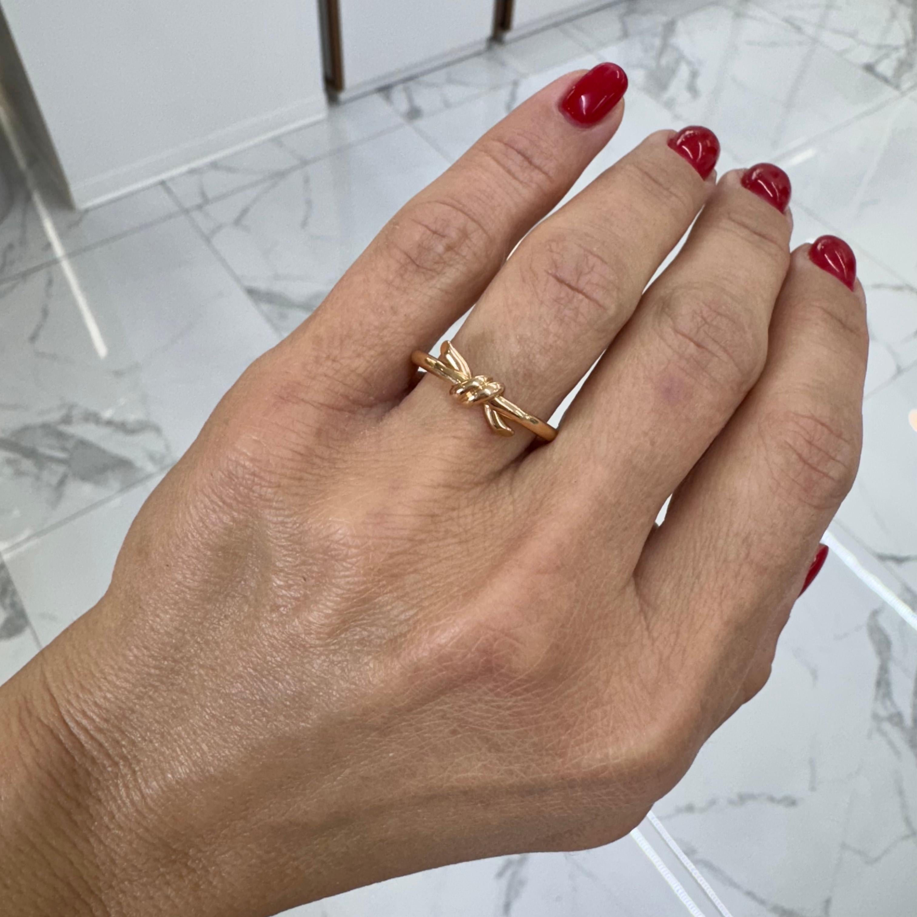 Tiffany & Co. Damenring aus 18 Karat Gelbgold mit Knoten 4