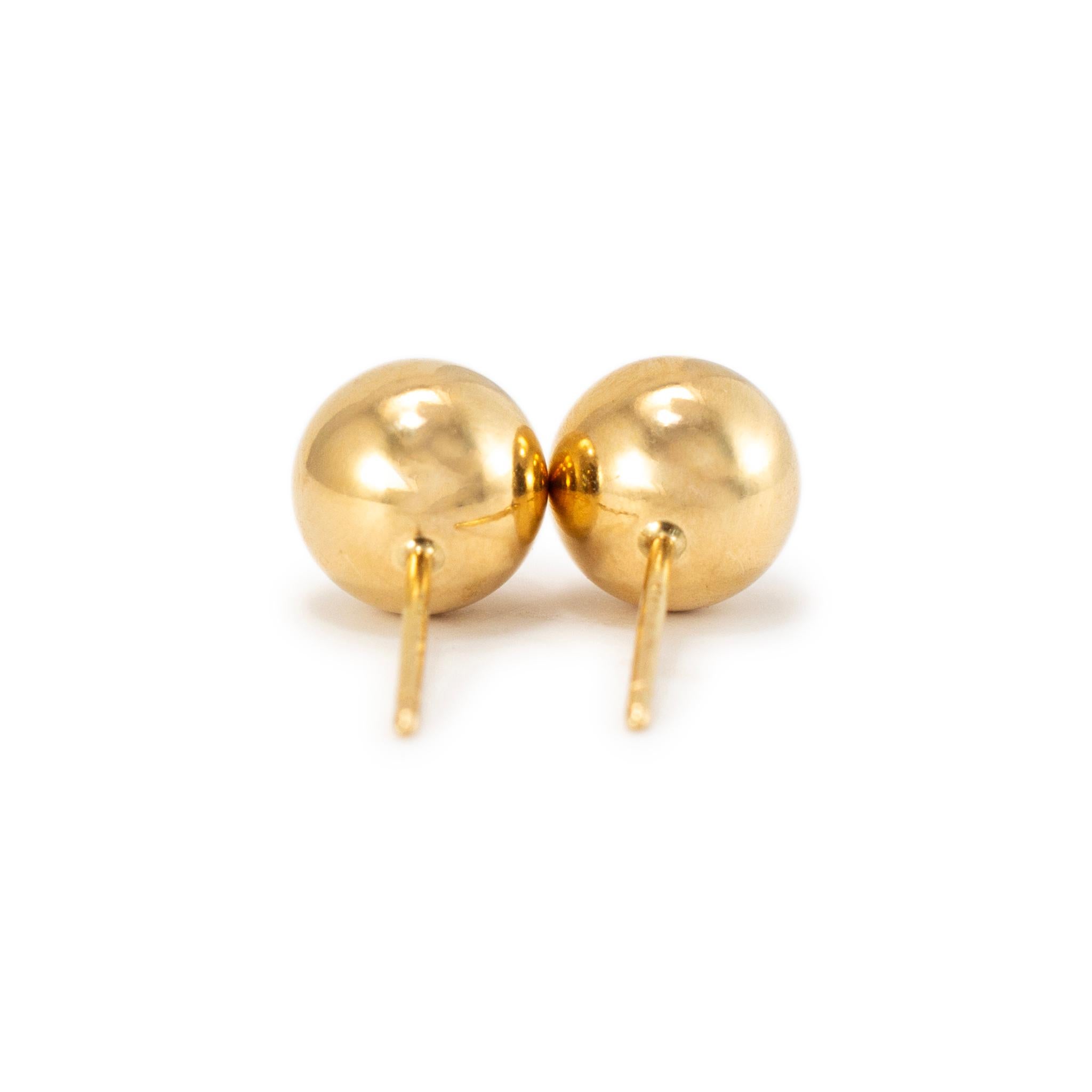 Tiffany & Co. Damen 18 Karat Gelbgold Tiffany Hardwear Kugel-Ohrstecker für Damen 1