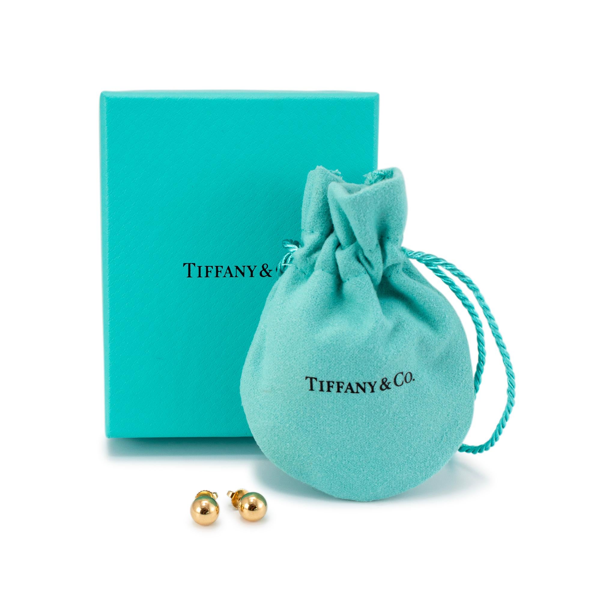 Tiffany & Co. Damen 18 Karat Gelbgold Tiffany Hardwear Kugel-Ohrstecker für Damen 4