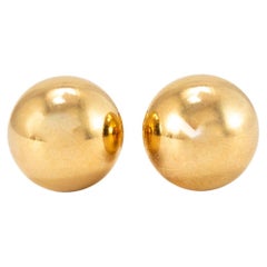 Tiffany & Co. Damen 18 Karat Gelbgold Tiffany Hardwear Kugel-Ohrstecker für Damen