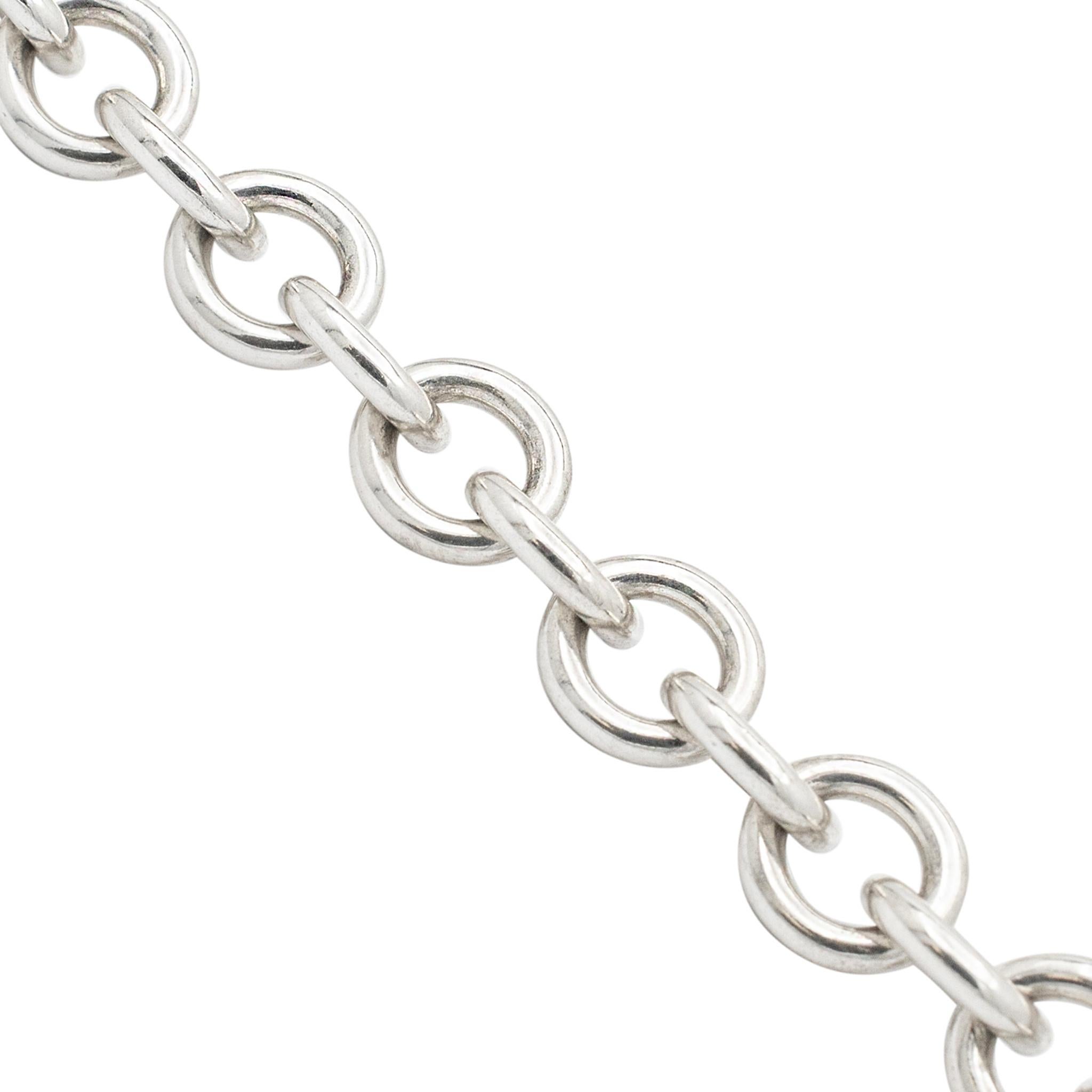 Tiffany & Co. Damen 925 Sterlingsilber Herz-Tag-Halskette mit Anhänger 1