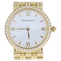 Tiffany & Co. Ladies Diamond Watch, 18 Karat Yellow Gold Quartz 2 Year Warranty