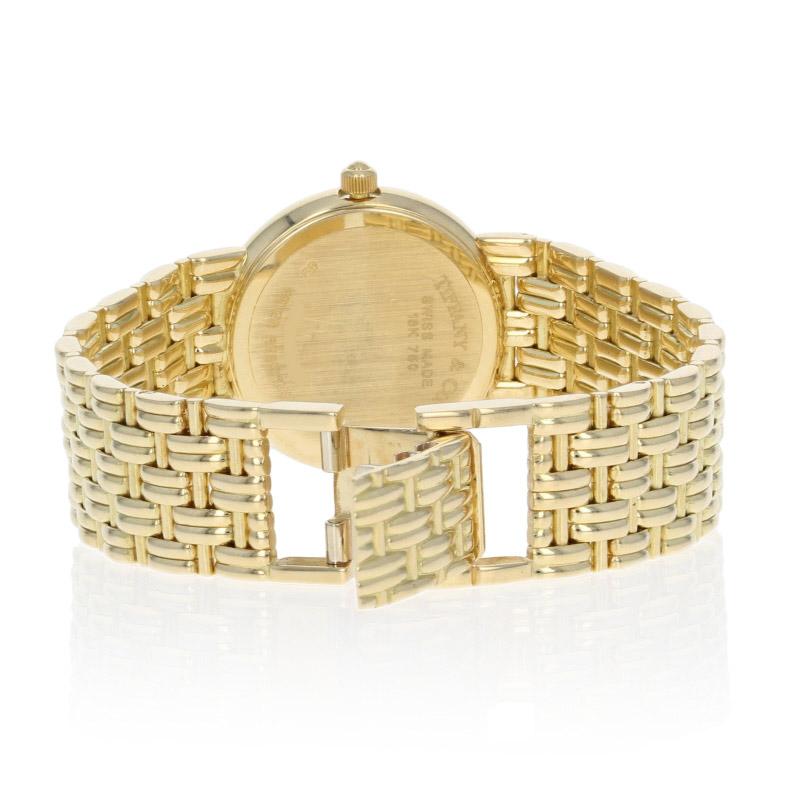 Tiffany & Co. Ladies Diamond Watch, 18 Karat Yellow Gold Quartz 2 Year Warranty 1
